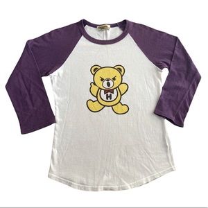 Hysteric Glamour Fuck Bear Baseball Tee
